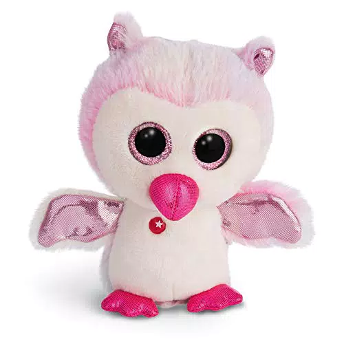 NICI Glubschis: Das Original Glubschis Eule Princess Holly 15 cm Kuscheltier Eule mit großen Augen Flauschiges Plüschtier mit großen Glitzeraugen Schmusetier für Kuscheltierliebhaber 46318