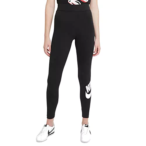 Nike Damen W Nsw Essntl Lggng Futura Hr Leggings, Black/White