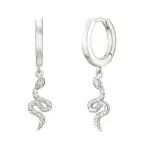 Noelani Damen Creolen aus 925er Sterling Silber in Form einer Schlange