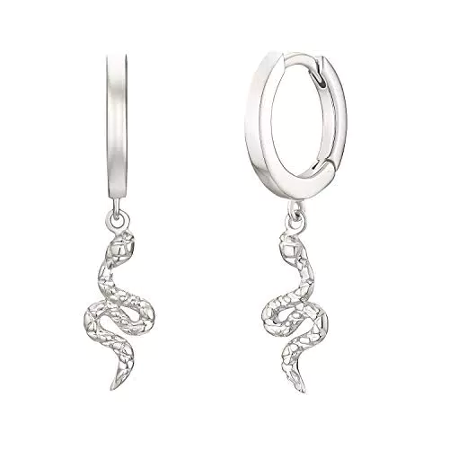 Noelani Damen Creolen aus 925er Sterling Silber in Form einer Schlange