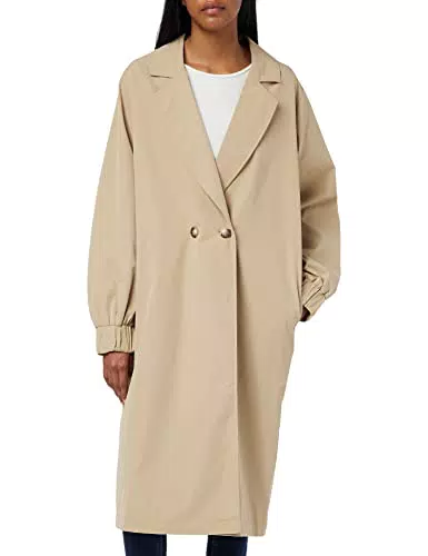 NOISY MAY Damen NMSOFFY LS Trenchcoat NOOS Mantel, Nomad/Detail:DTM Lining