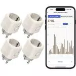 Nooie Wlan Steckdose mit Strommessung, Alexa Steckdose 4er Pack