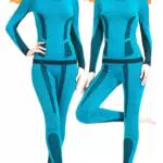 NOOYME Thermounterwäsche Damen Set Warme Funktionsunterwäsche Damen Winter Elastische Skiunterwäsche Damen Atmungsaktive Ski Unterwäsche Frauen Thermo Unterwäsche Damen