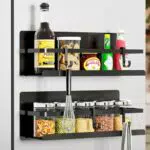 NOVTEKE 2 Stück Kühlschrank Gewürzregal Magnetisch