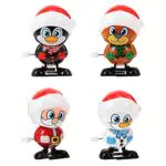 NUOBESTY 4 Stücke Kinder Aufziehspielzeug Weihnachten Uhrwerk Spielzeug Rentier Schneemann Weihnachtsmann Figur Aufziehfigur Weihnachten Deko Figuren Wind Up Spielzeug für Baby Kinder Geschenke