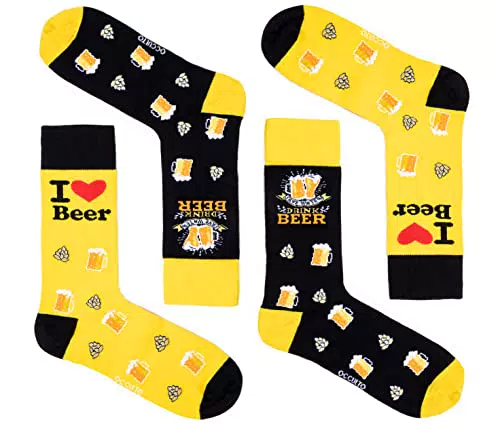 Occulto Männer Geschenk-Box lustige Socken 2 Paar 39-42 Bier-Mix