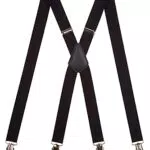 Olata Unisex Hosenträger schmal mit Metallclips/Verstellbare Hosenträger X-Form mit überkreuzten Trägern 2