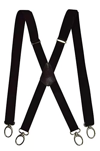 Olata Unisex-Hosenträger schmal/x-förmige Hosenträger mit Karabinern 2