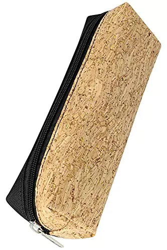 Online Premium-Schlampermäppchen/Pencil Case Cork-Design I Stylisches Schlamperetui für Jungen & Mädchen I Federmäppchen mit praktischem Reißverschluss I 1 Fach I Ideal für Schule