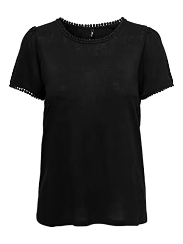 ONLY Female T-Shirt Detailed, black