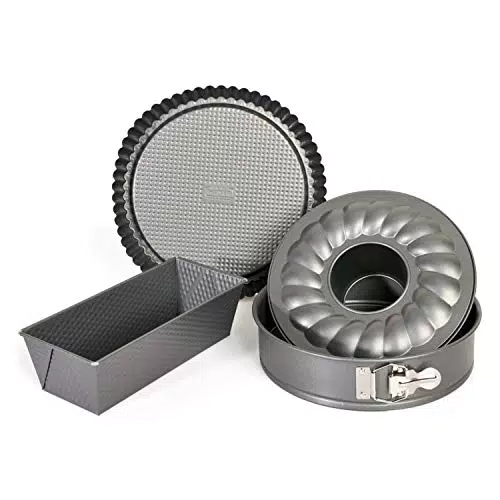 Original Kaiser Gourmet Backformen Set 4-teilig, Backset mit 3 Kuchenformen antihaftbeschichtet