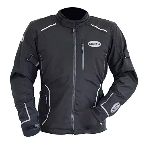 ORTEMA Biker Jacket Ladakh Gr.S - Unisex - Allwetter Motorradjacke - CE-zertifiziert - Protektoren Level 2 - integrierter Rückenprotektor RP1 Dynamic - für Motorradtouren zu jeder Jahreszeit