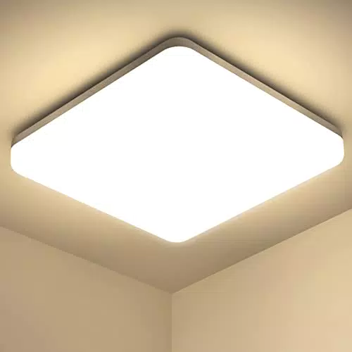 OUILA Led Deckenleuchte, 20W Deckenlampe für Küche Badezimmer Wohnzimmer Keller Flur