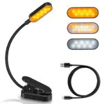 OUILA Leselampe Buch Klemme, Buchlampe mit 16 LEDs, 3 Farbtemperatur