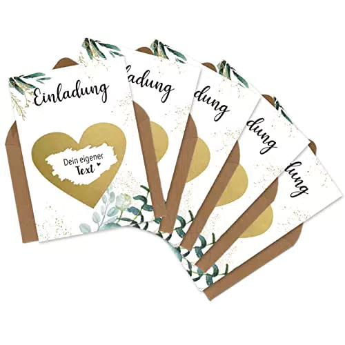 OWLBOOK 5 Rubbelkarten zum selber beschriften - Einladung - Rubbellos für eigenen Text Geschenke Geschenkideen als Einladungskarte zum Geburtstag