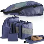 Packing Cubes Compression, 6-teilig Kompressions Packwürfel Koffer Organizer für Rucksack & Koffer Ultraleicht Erweiterbar Kofferorganizer Reise Würfel