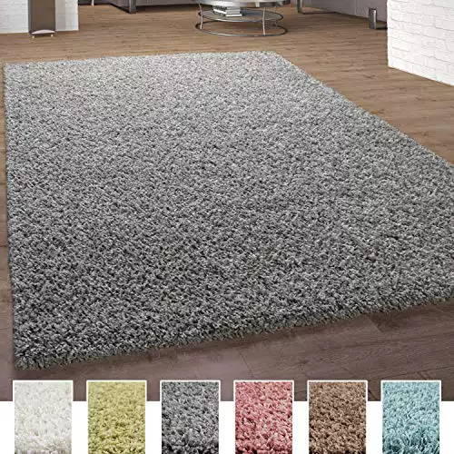 Paco Home Shaggy Teppich Hochflor Langflor Teppiche Hochwertig Pastell Uni Versch. Farben