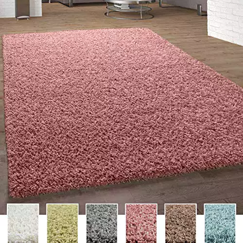 Paco Home Shaggy Teppich Hochflor Langflor Teppiche Hochwertig Pastell Uni Versch. Farben