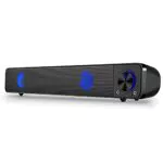 PC Lautsprecher, USB Computer Lautsprecher Portable Mini Soundbar tragbar Subwoofer Wired LED Musikbox Boombox mit Dual Treiber rein bass für PC Computer