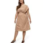 Peppercorn Damen Fia Lenora Kleid Curve Braun 50