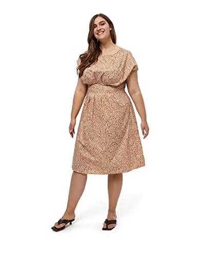 Peppercorn Damen Fia Lenora Kleid Curve Braun 50
