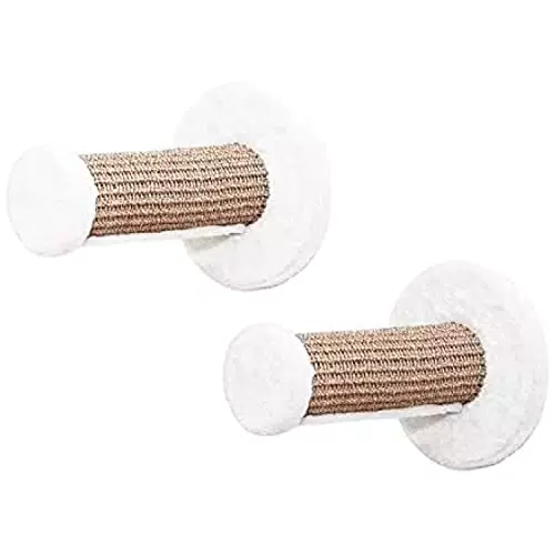 Pfotenolymp Katzen kletterwand -Wandmontage - 22 x 6 cm - 2 Kletterstufen für Kletterlandschaft - Kletterbaum - Kletterwand für Katzen mit Sisal