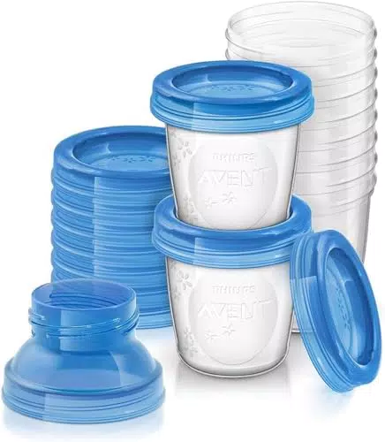 Philips Avent Aufbewahrungssystem für Muttermilch, Becher inklusive Deckel