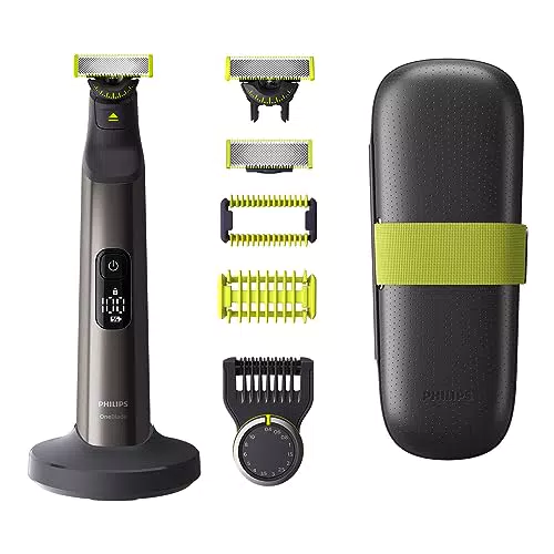 Philips OneBlade Pro 360 Face & Body Elektrischer Bartschneider & Rasierer inkl. 2 x 360-Klingen