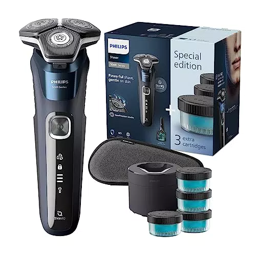Philips Shaver Series 5000 Elektrischer Nass- und Trockenrasierer für Herren mit ausklappbarem Trimmer