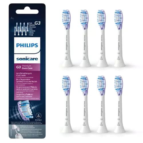 Philips Sonicare Original G3 Premium Gum Care Standard Schallzahnbürstenköpfe - 8er-Pack in Weiß