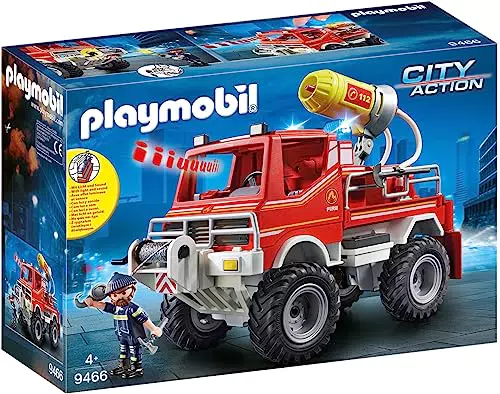 PLAYMOBIL City Action 9466 Feuerwehr-Truck mit Licht- und Soundeffekten