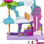 Polly Pocket HHJ05 - Pollyville Flamingo-Spaß Auto-Waschanlage