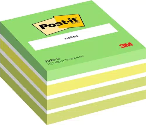 Post-it Haftnotiz-Würfel Pastellgrün, 1 Block mit 450 Blatt