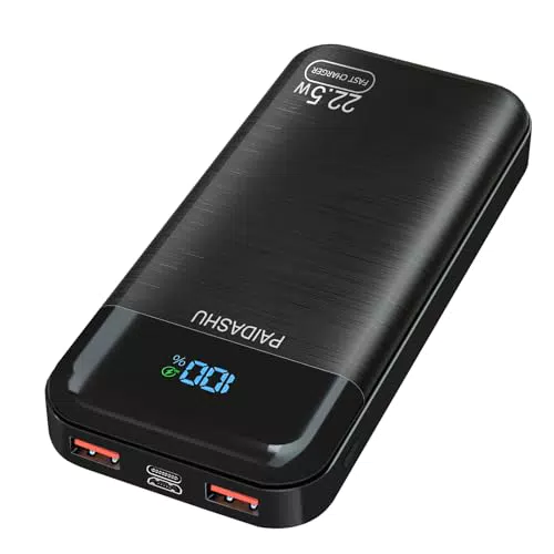 Power Bank 27.000 mAh, 22, 5W Externer Handyakku PD20W Schnell Aufladende Powerbank USB C mit LED Display 3 Ausgängen & 2 Eingängen Tragbares Ladegerät für Smartphones