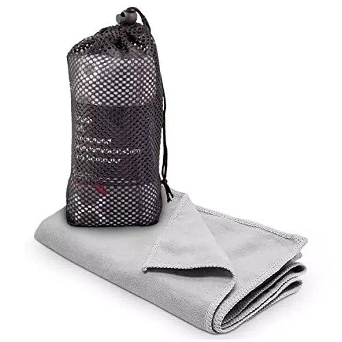 POWRX Mikrofaser Handtuch inkl. Tragetasche, Reisehandtuch Ultraleicht