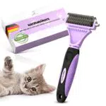 Pretty Paw Katzen Bürste für schonende & präzise Haarentfernung I Geeignet als Katzenbürste Langhaar & Katzenbürste Kurzhaar gegen Verfilzungen I Angenehm massierende Unterfellbürste Katze
