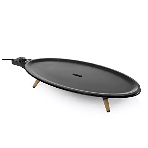 Princess Elypse Pure Tischgrill, Oval Raclette, 60x30cm Bratfläche
