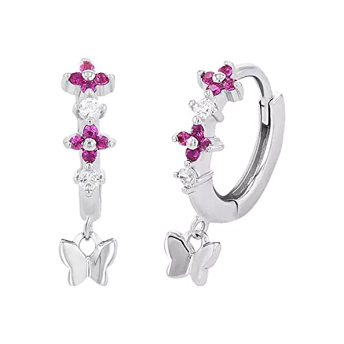 Prinzessin Lillifee Creolen 925 Sterling Silber Mädchen Kinder Ohrschmuck