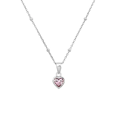 Prinzessin Lillifee Silber Mädchen Kinder Halskette mit rosa Herz-Anhänger