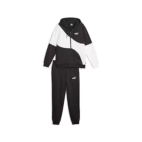 PUMA Herren Power Cat Sweat Suit Trainingsanzug, Schwarz