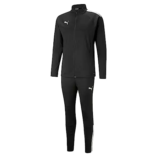 PUMA Herren Teamliga Trainingsanzug Black Weiß