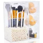PuTwo Makeup Organiser - 2 Makeup Pinselhalter und 3 Schubladen