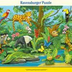 Ravensburger Kinderpuzzle - 05140 Tiere im Regenwald - Rahmenpuzzle für Kinder ab 3 Jahren