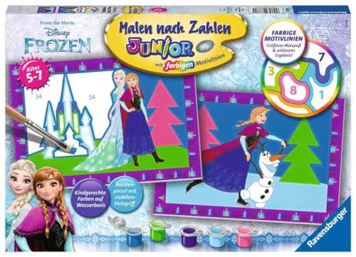 Ravensburger Malen nach Zahlen 27771 - Eiskönigin - Kinder 5-7 Jahren