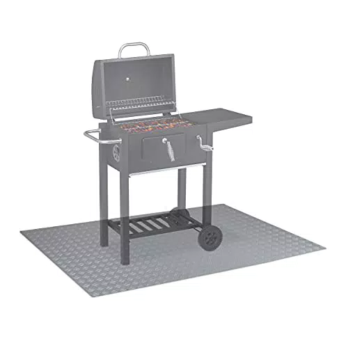 Relaxdays Bodenschutzmatte, Outdoor Grillschutzmatte