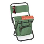 Relaxdays Campinghocker mit Tasche, faltbar, mit Lehne