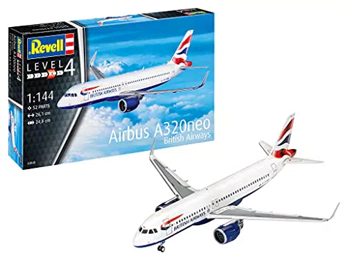 Revell 03840 Airbus A320 neo British Airways originalgetreuer Modellbausatz für Fortgeschrittene