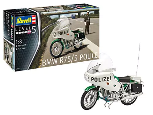 Revell REV-07940 BMW R75/5 Polizei Motorrad Toys, 1:8/25