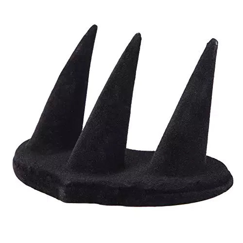 Ringständer, Ringständer aus schwarzem Samt, Ringorganizer Schmuckorganizer Schmuckaufbewahrungsablage Schmuckständer 2