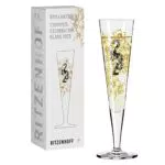 RITZENHOFF 1079013 Champagnerglas 200 ml Brillantnacht Champagner 2023 Designerstück mit Echt-Gold Made in Germany